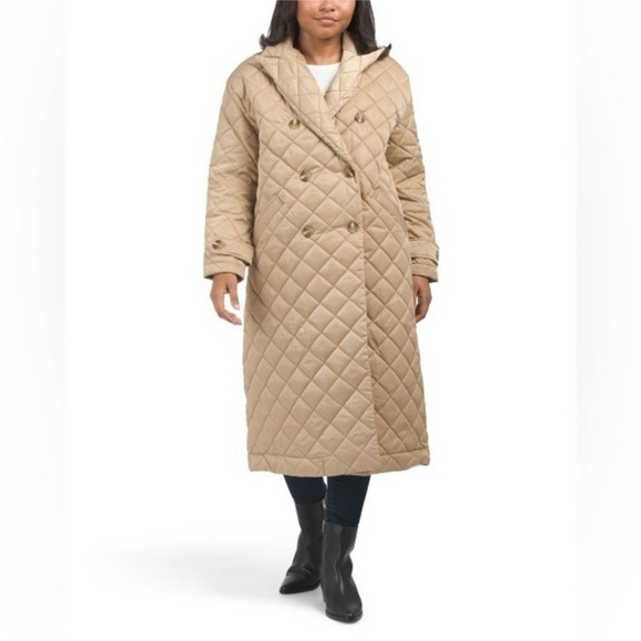 Rebecca Minkoff Jackets & Blazers - Rebecca Minkoff Women’s Long Quilted Puffer Trench Coat Beige Size Medium NWT